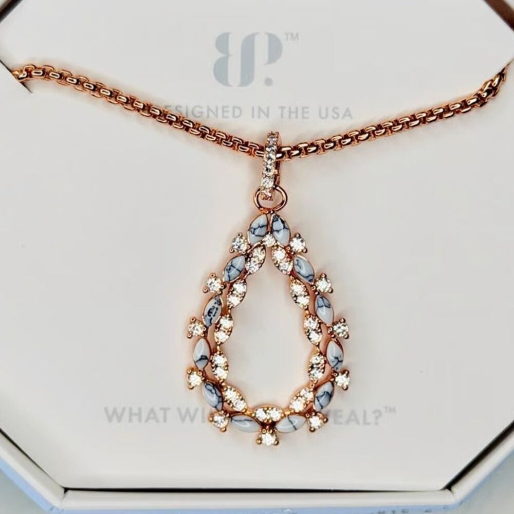 Howlite  Rose Gold BP OG Necklace - New Design!